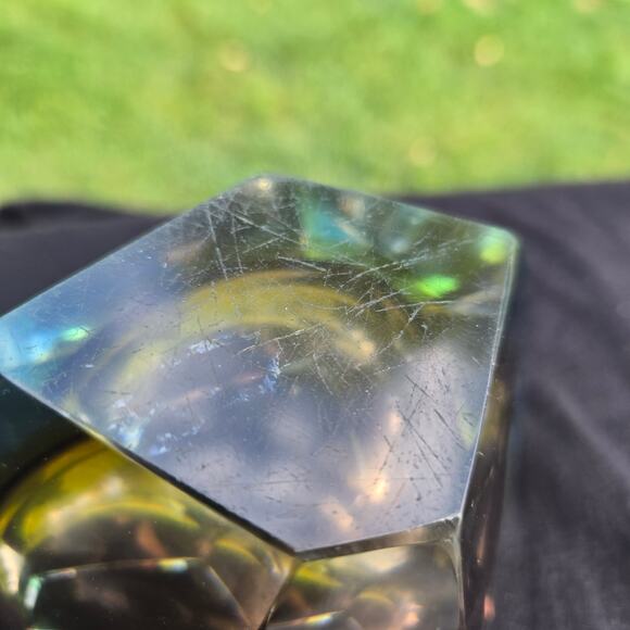 Murano Multi Faceted Submerged Style Glass Ashtray Catch All Heavy *read* - Picture 13 of 14